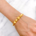 Contemporary Sand Finish 22k Gold Bangle Bracelet