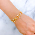 Exclusive Sand Finish Wire 22k Gold Bracelet