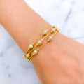 Exclusive Sand Finish Wire 22k Gold Bracelet