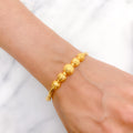 Refined Five Orb 22k Gold Bangle Bracelet