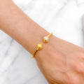 Classy Two-Tone 22k Gold Bangle Bracelet