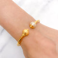 Classy Two-Tone 22k Gold Bangle Bracelet