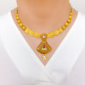 Ethereal Etched 22k Gold Kundan Set