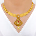 Ethereal Etched 22k Gold Kundan Set