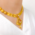 Ethereal Etched 22k Gold Kundan Set