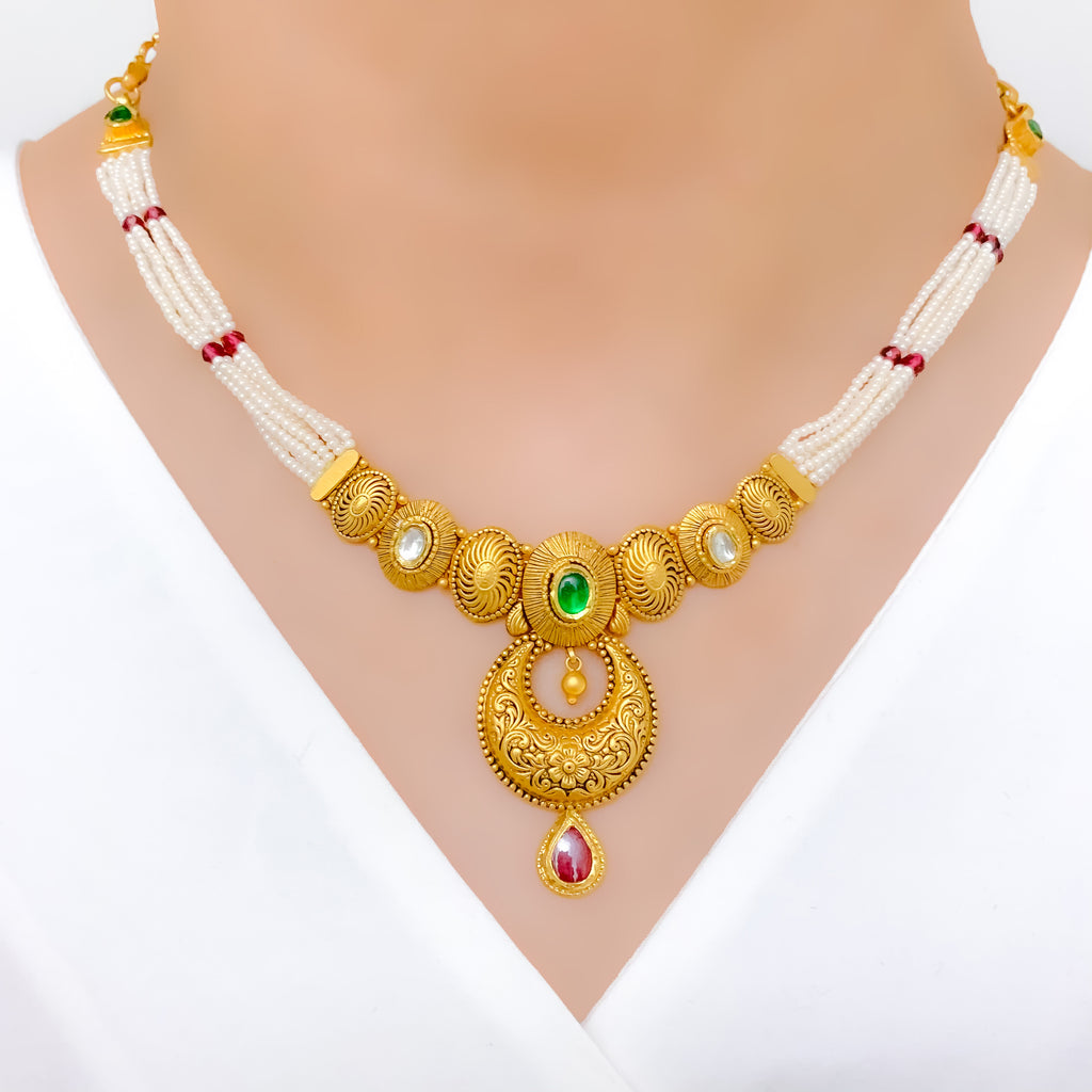 Elegant Pearl String Set – Andaaz Jewelers