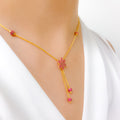 Trendy CZ Star 22k Gold Necklace