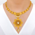 Exquisite Antique 22k Gold Flower Set