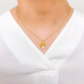 Mod Heart Adorned Necklace