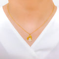 Mod Heart Adorned Necklace