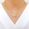 Shimmering CZ Tear Drop 22k Gold Set