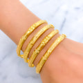 Glossy Lightweight 22k Gold Bangle Set