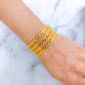 Classic Multicolor 22k Gold Bangles