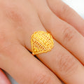 Stylish Glossy 22k Gold Ring