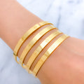 Chic Luxurious 22k Gold Bangles