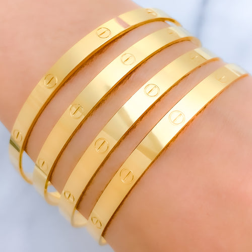 Chic Luxurious 22k Gold Bangles