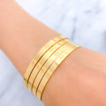 Chic Luxurious 22k Gold Bangles