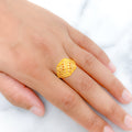 Jazzy Geometric Gold Ring