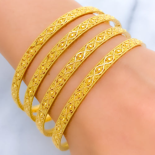 Elegant Decorative 22k Gold Bangles