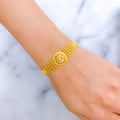 Elegant Shimmering Dome 22k Gold Bracelet