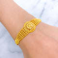 Elegant Shimmering Dome 22k Gold Bracelet