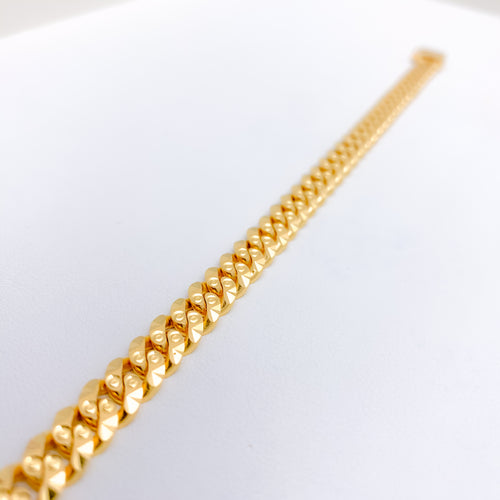 Unique Cut Cuban Link Bracelet