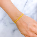 Posh Lined 22k Gold Bracelet