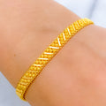 Posh Lined 22k Gold Bracelet