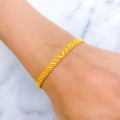 Posh Lined 22k Gold Bracelet