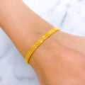 Chic Floral 22k Gold Bracelet