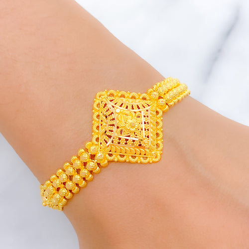 Classic Beaded 22k Gold Bracelet