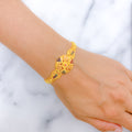 Exclusive Meenakari Heart 22k Gold Bracelet