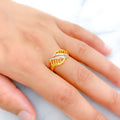 Ritzy Elevated 22k Gold Leaf Ring