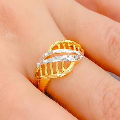 Ritzy Elevated 22k Gold Leaf Ring