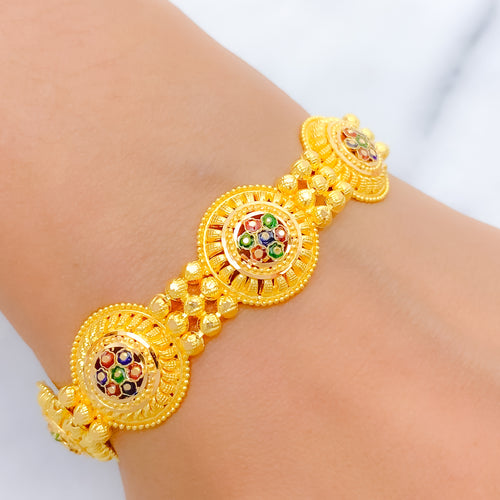 Exquisite Round Meenakari Bracelet