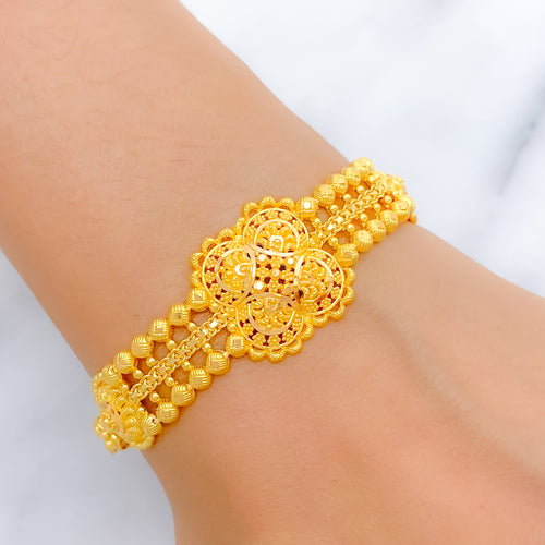 Extravagant Beaded 22k Gold Bracelet