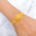 Floral Dome 22k Gold Bracelet