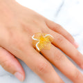 Delicate Lightweight 22k Gold Lily Ring