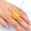 Impeccable Netted 22k Gold Ribbon Ring