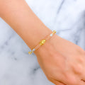 Sleek Rose 22k Gold Bangle Bracelet
