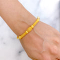 Upscale Beaded 22k Gold Bangle Bracelet