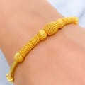Upscale Beaded 22k Gold Bangle Bracelet