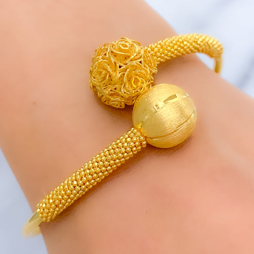 Exclusive Rose 22k Gold Bangle Bracelet