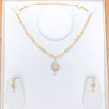 Shimmering CZ Tear Drop 22k Gold Set