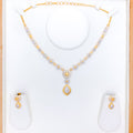 Radiant CZ Pear Drop 22k Gold Set