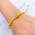 Ornate Fancy Beaded 22k Gold Bangle Bracelet