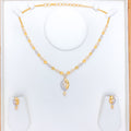 Upscale Heart Adorned 22k Gold CZ Set