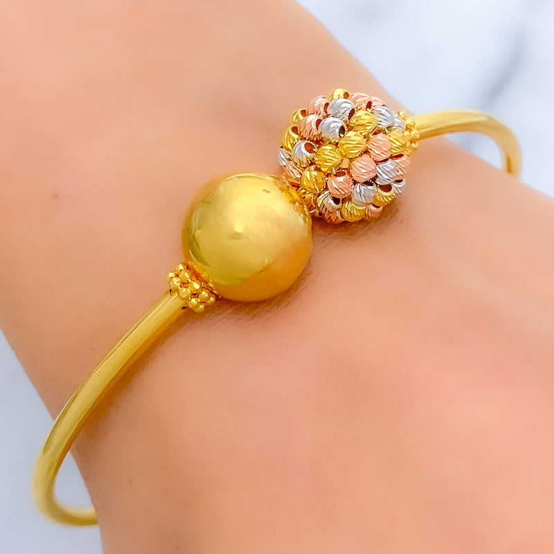 Luxurious Orb 22k Gold Bangle Bracelet