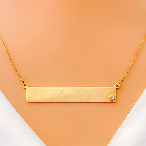 Diamond Accented Smile Necklace