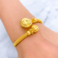 Dressy Asymmetrical 22k Gold Bangle Bracelet